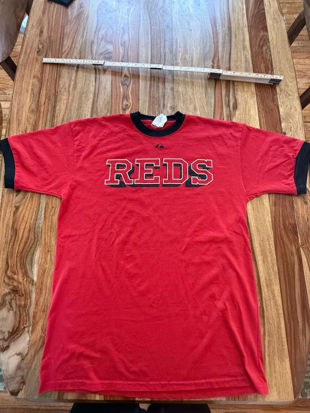 Vintage Majestic Cincinnati Reds Size XL Ringer T-Shirt